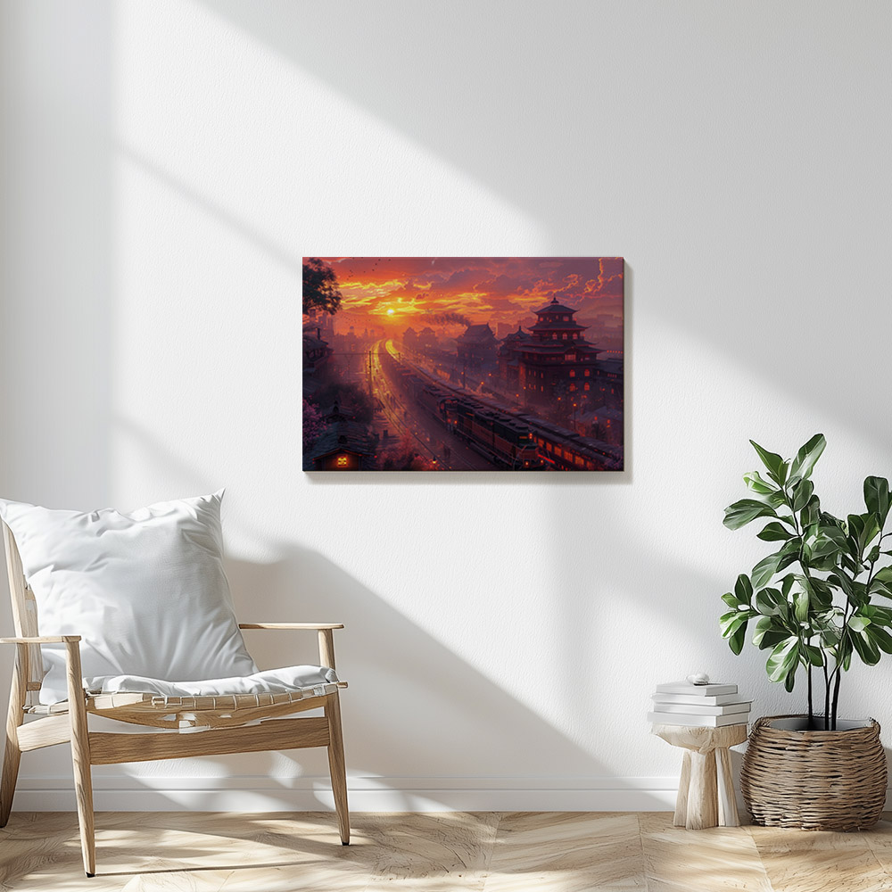 Sunset Over the Switchyard #2_60x90