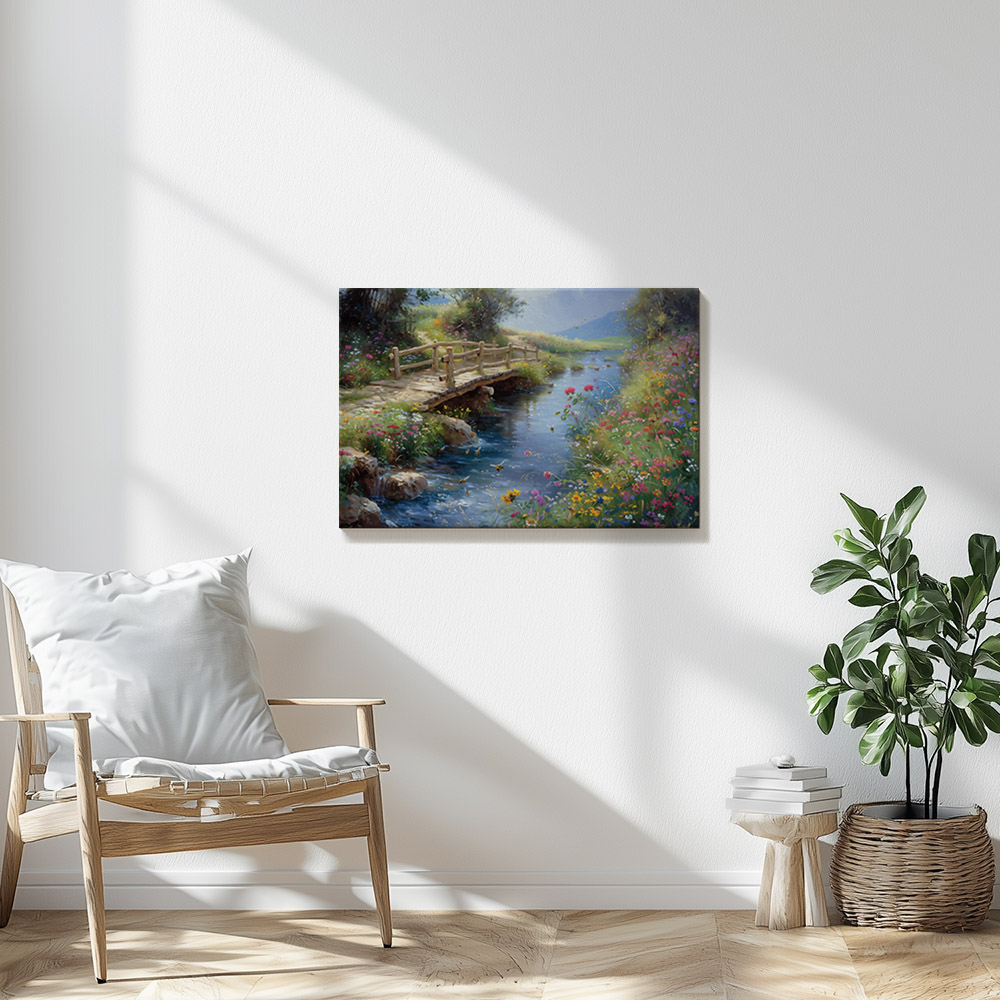 Blooming Wildflowers and Babbling Brook #2_60x90
