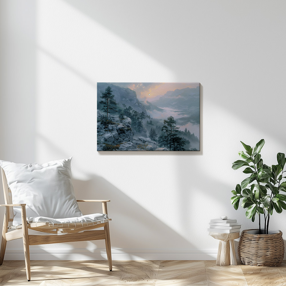 Morning Mist on the Mountain Peak #2_60x90