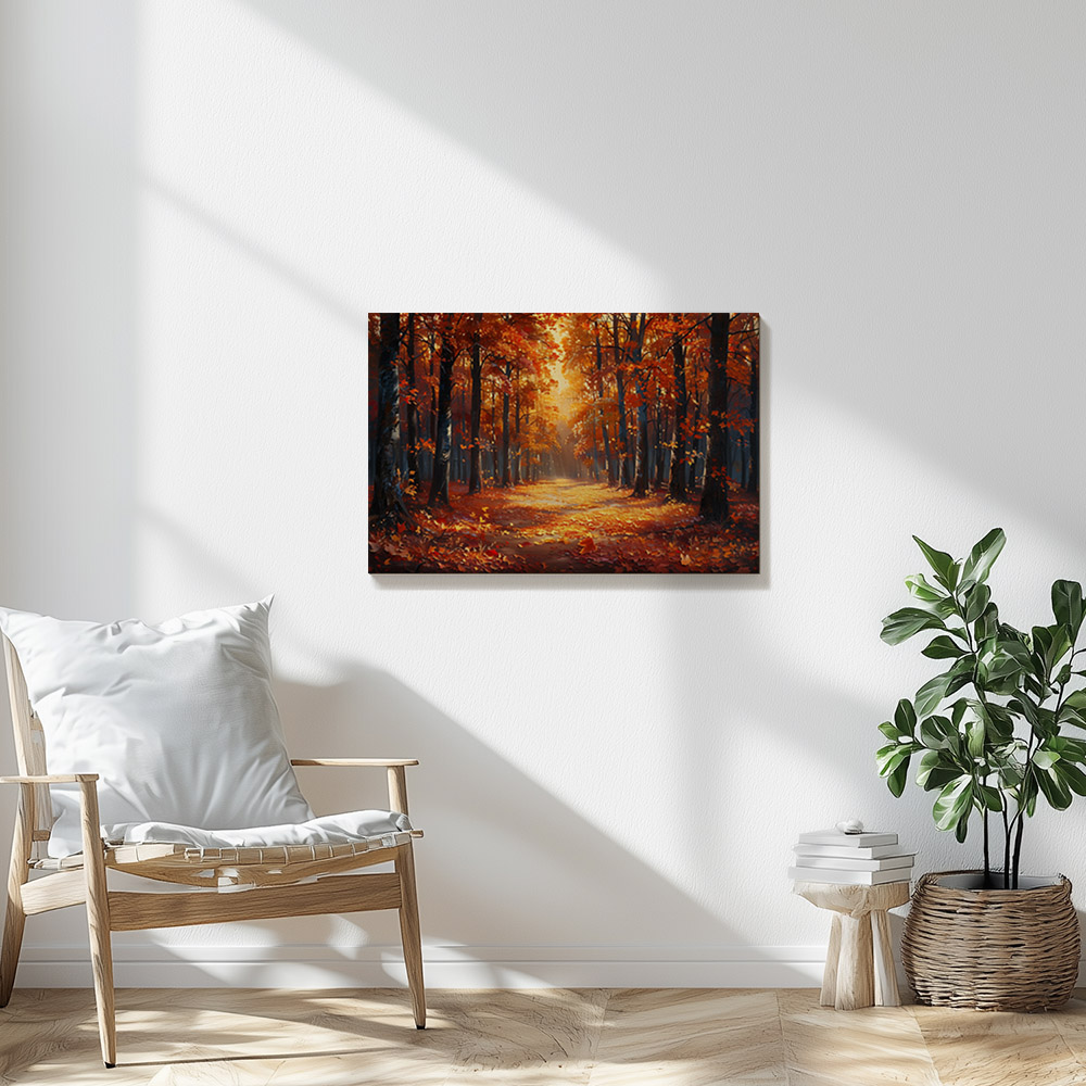 Sunlit Forest in Fall #2_60x90