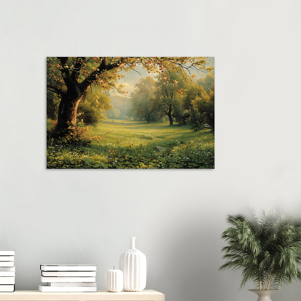 Sunlit Meadow with Apple Tree #3_60x90