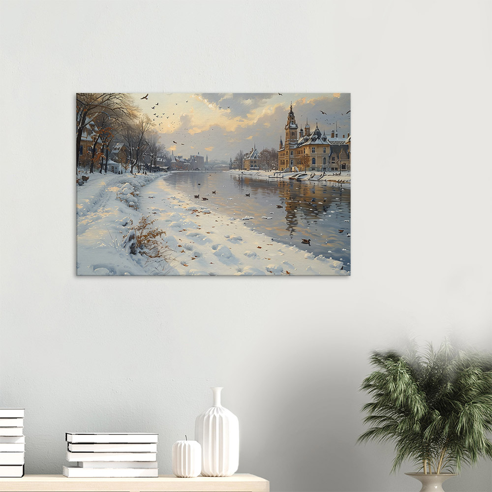 snowy-riverbank-and-historic-city-3_60x90 Snowy Riverbank and Historic City #3_60x90