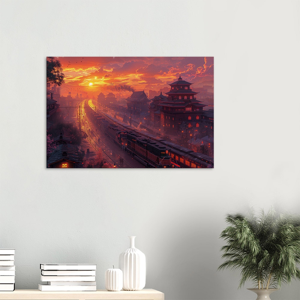 Sunset Over the Switchyard #3_60x90