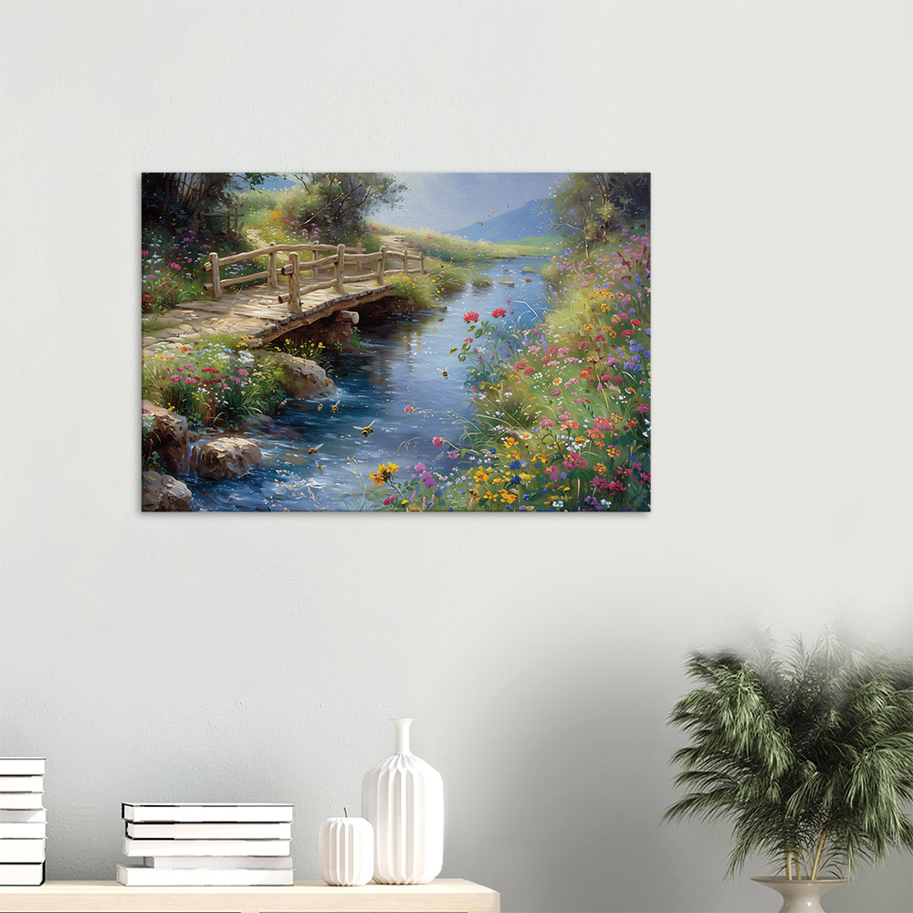 Blooming Wildflowers and Babbling Brook #3_60x90