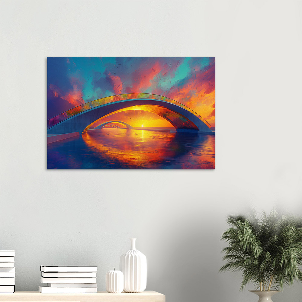 rainbow-colored-sunset-over-the-bridge-3_60x90 Rainbow-Colored Sunset Over the Bridge #3_60x90