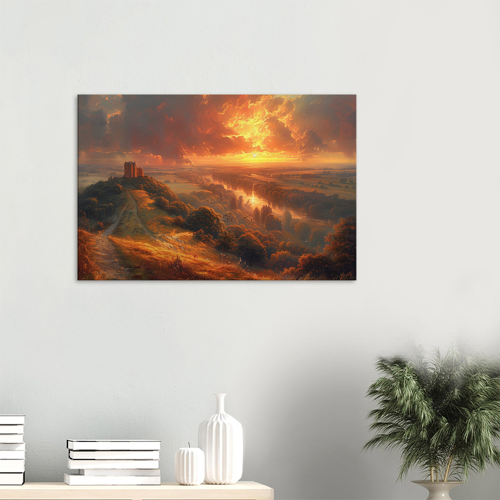 Castle at Golden Sunset #3_60x90