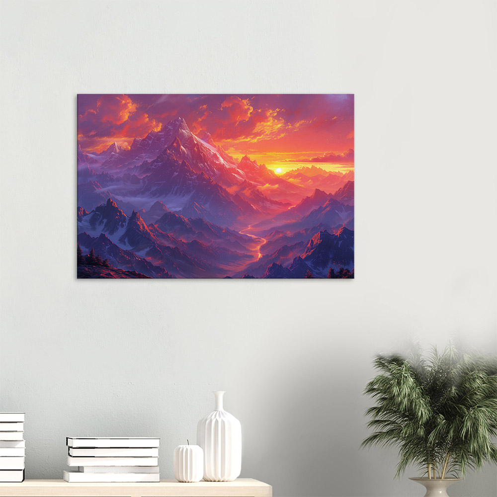 sunset-over-the-peaks-3_60x90 Sunset Over the Peaks #3_60x90