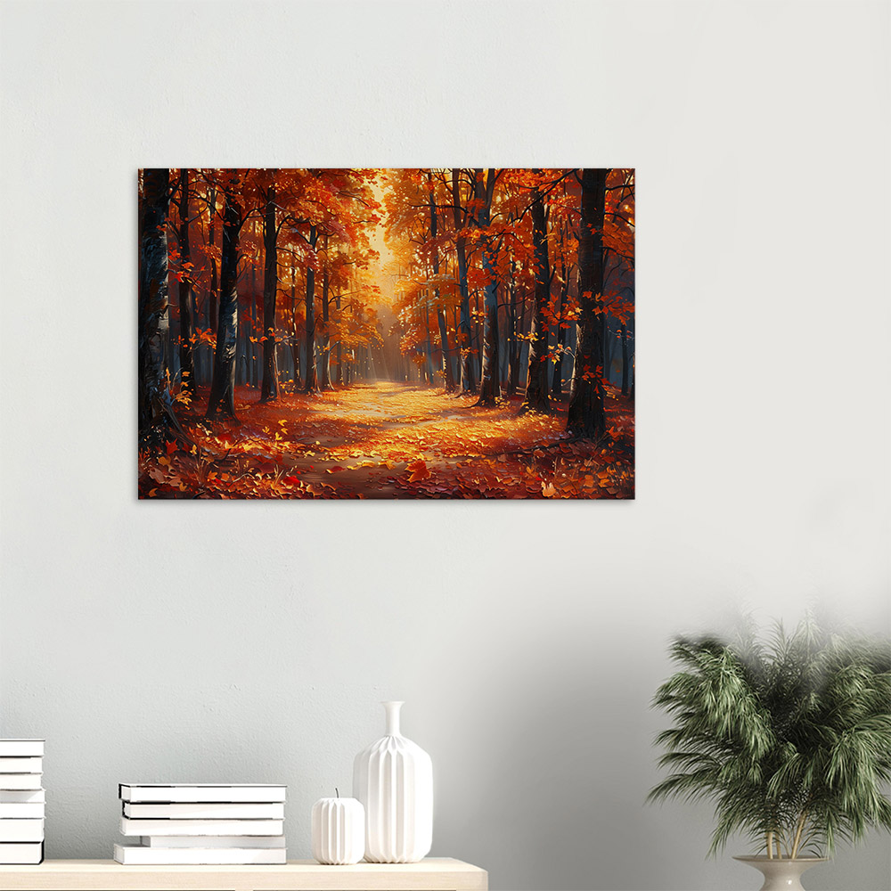 Sunlit Forest in Fall #3_60x90