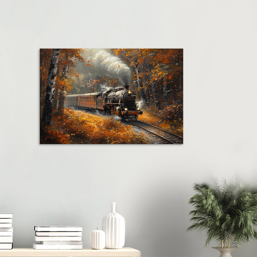 Steam Locomotive in Fall #3_60x90