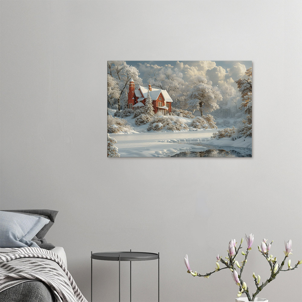 Brick House Under Snow #4_60x90