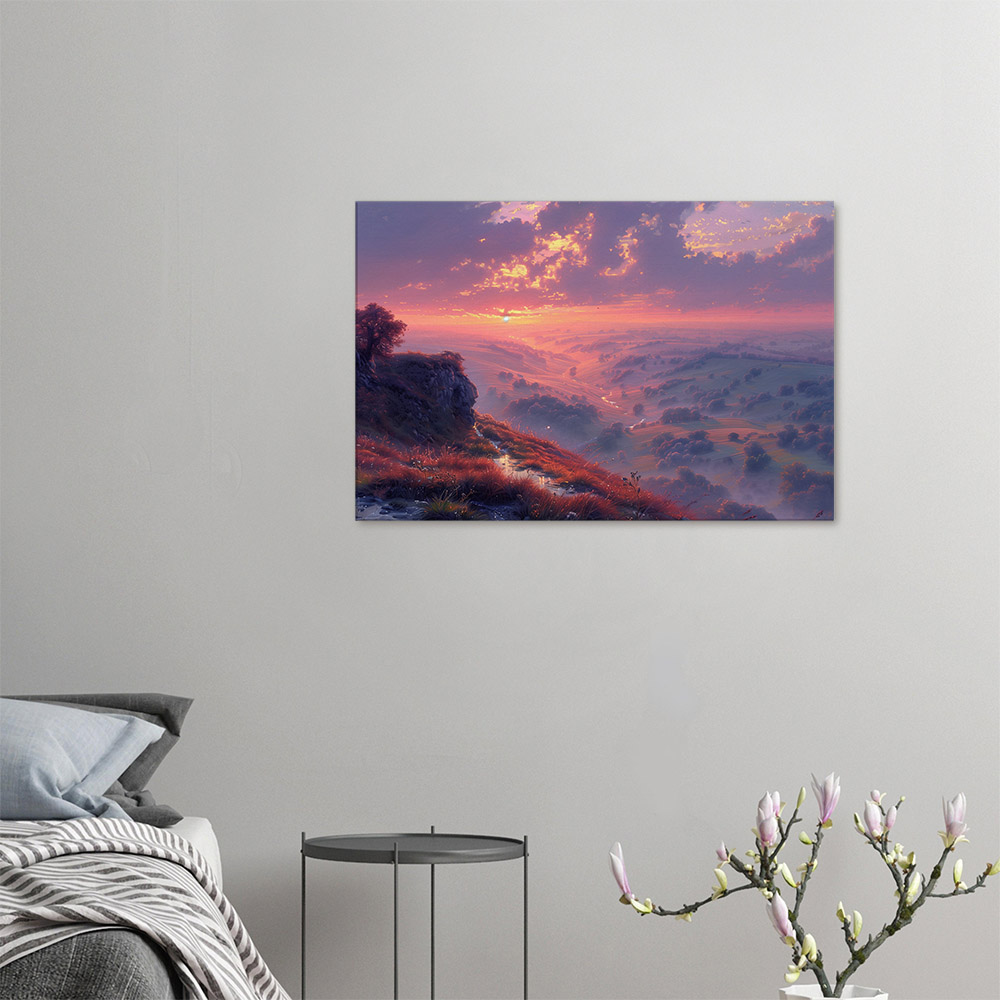 springtime-sunsete-over-the-hills-4_60x90 Springtime Sunsete Over the Hills #4_60x90