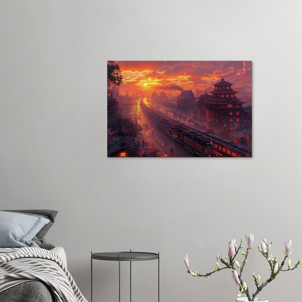 Sunset Over the Switchyard #4_60x90