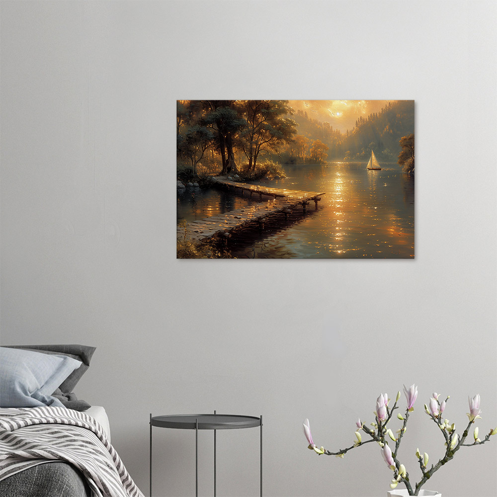 Golden Glow on the Water #4_60x90