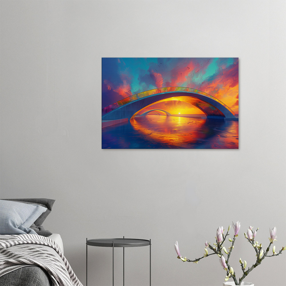 rainbow-colored-sunset-over-the-bridge-4_60x90 Rainbow-Colored Sunset Over the Bridge #4_60x90