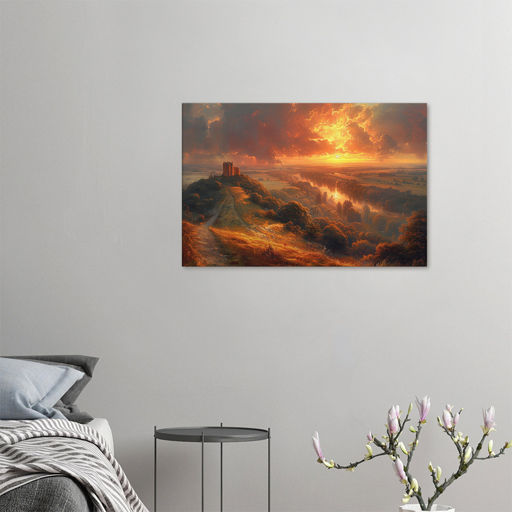 Castle at Golden Sunset #4_60x90