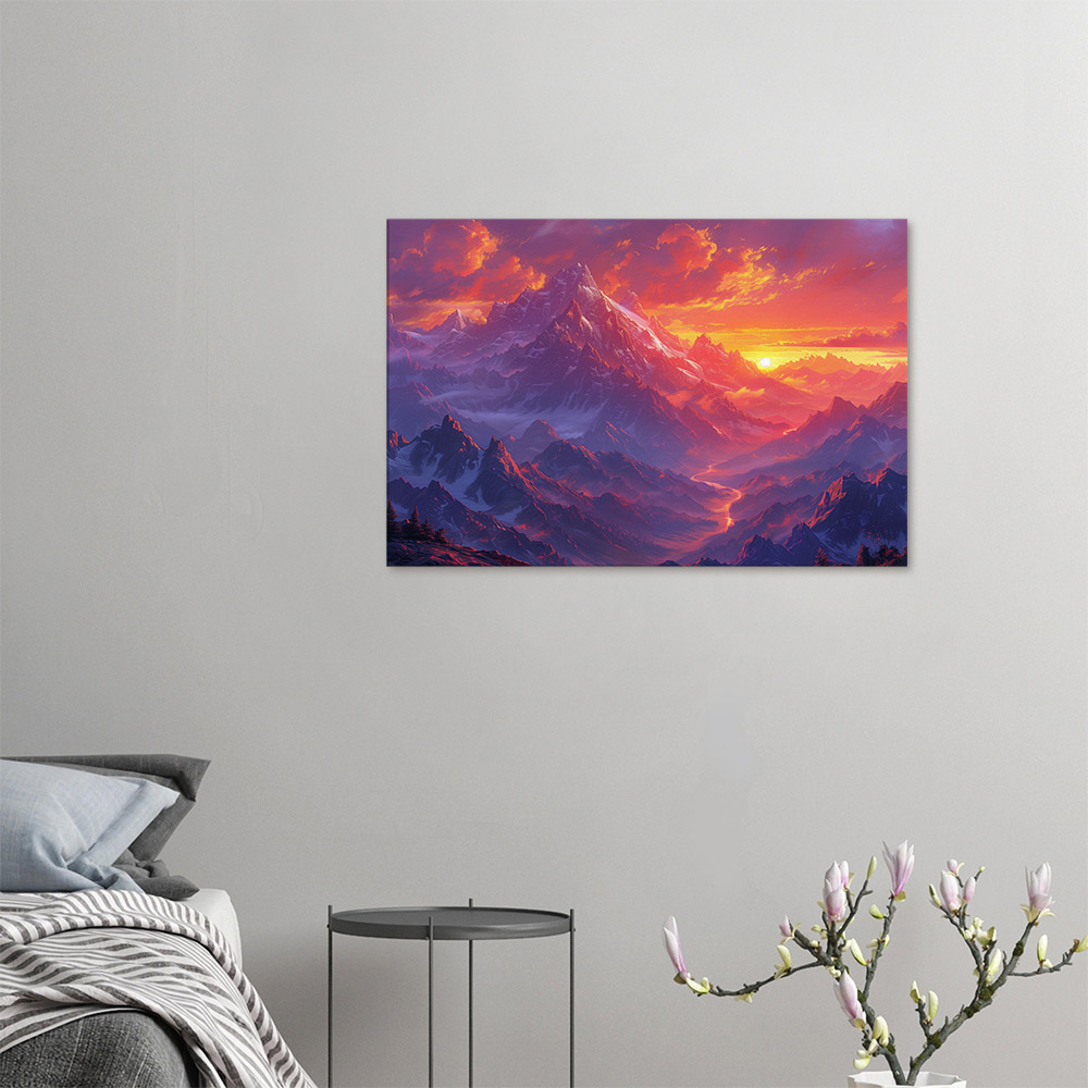 sunset-over-the-peaks-4_60x90 Sunset Over the Peaks #4_60x90