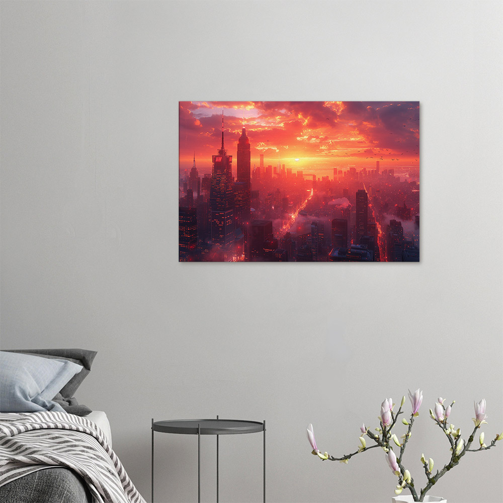 Summer Sunsets over the Skyscrapers #4_60x90
