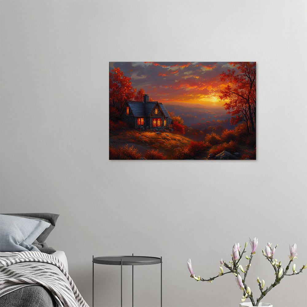 Cozy Cottage in Fall #4_60x90