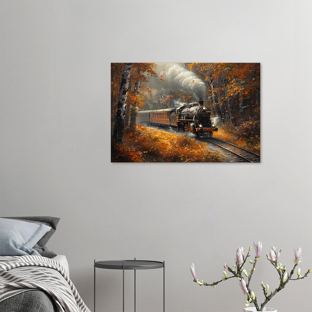 Steam Locomotive in Fall #4_60x90