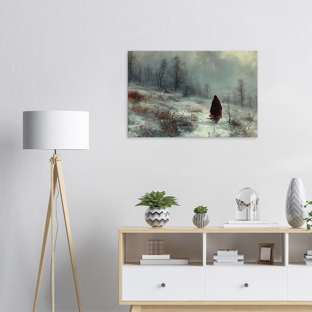 The Red Cloak Solitude in Winter #5_60x90