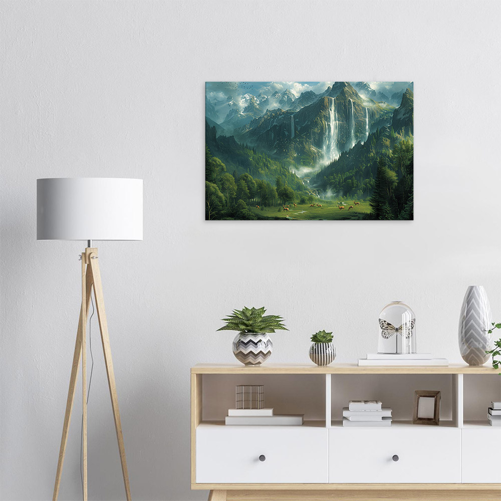 Deer in Mountain Meadow #5_60x90