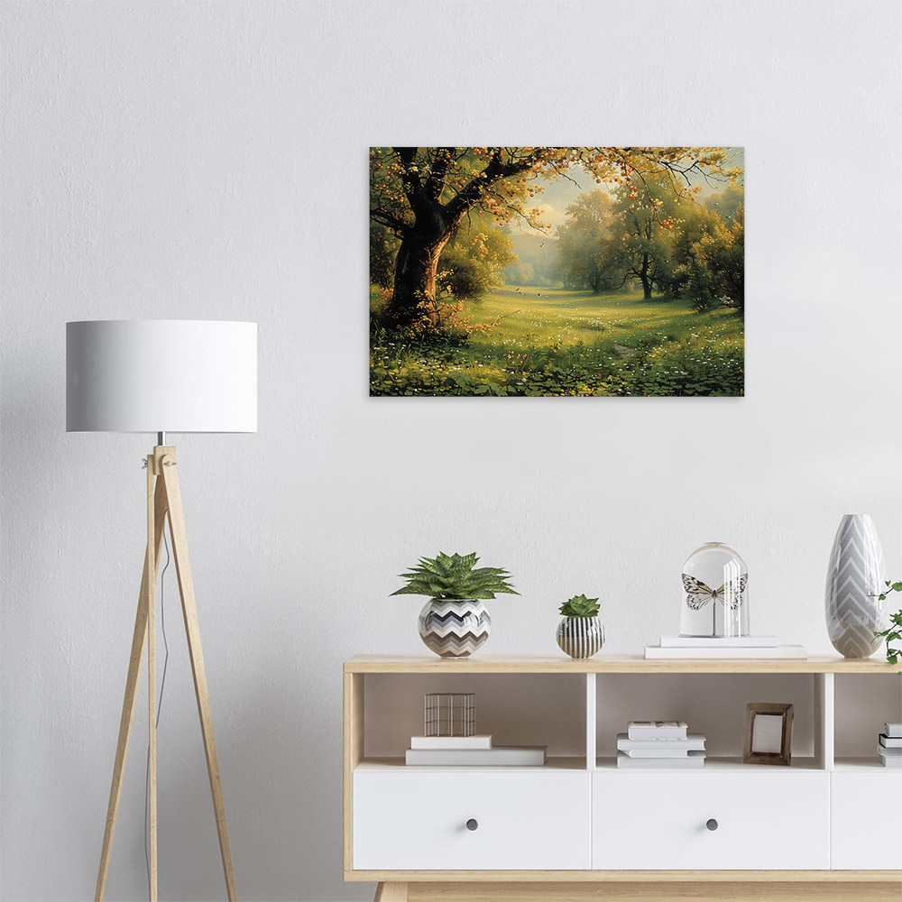 Sunlit Meadow with Apple Tree #5_60x90
