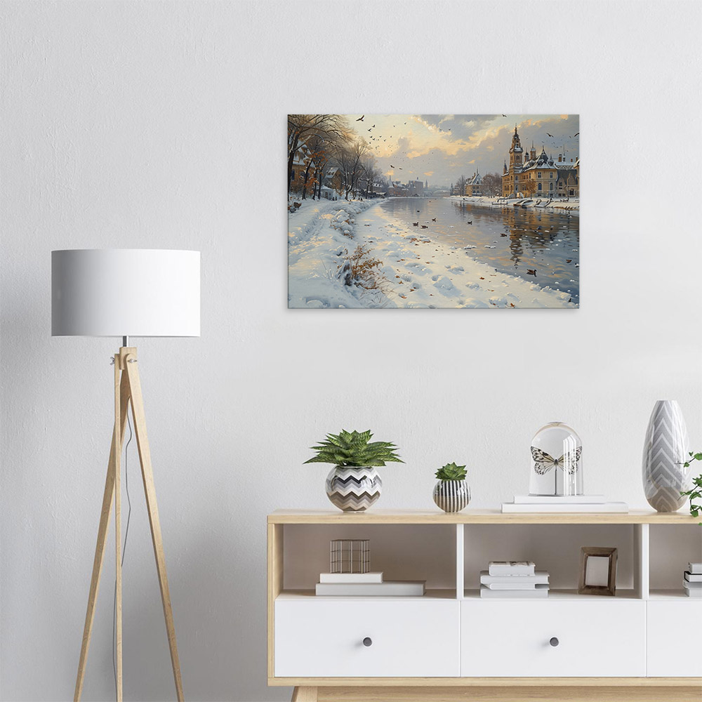 snowy-riverbank-and-historic-city-5_60x90 Snowy Riverbank and Historic City #5_60x90