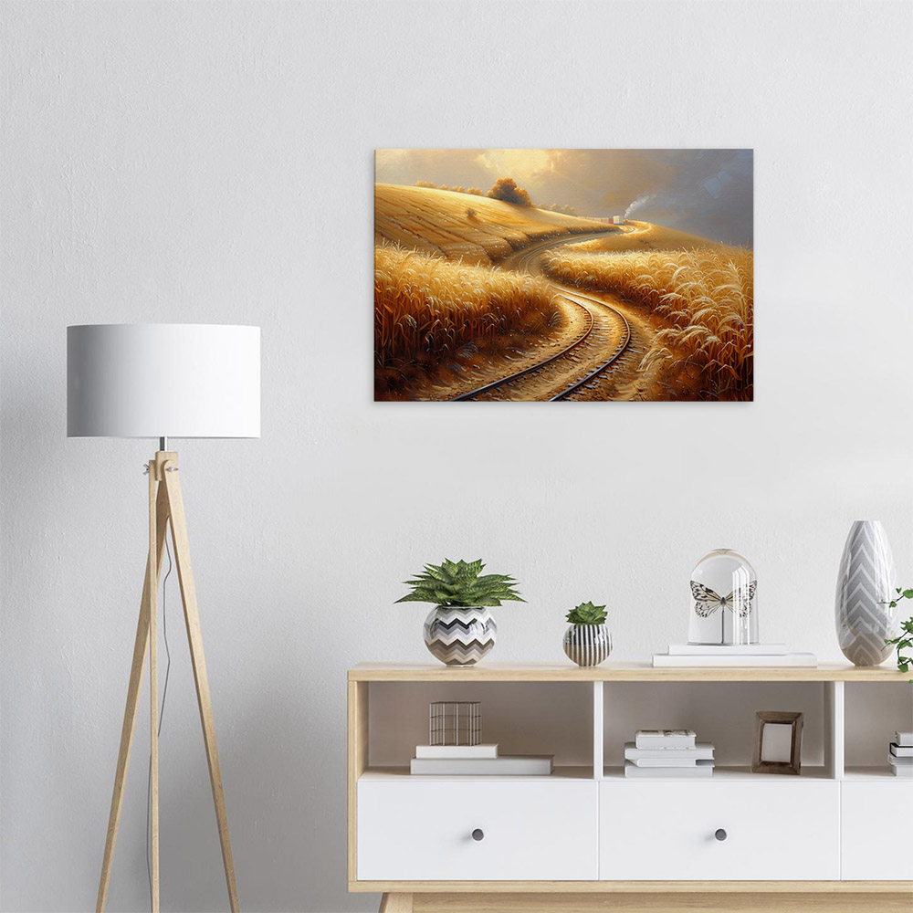 Golden Wheat and Winding Tracks #5_60x90