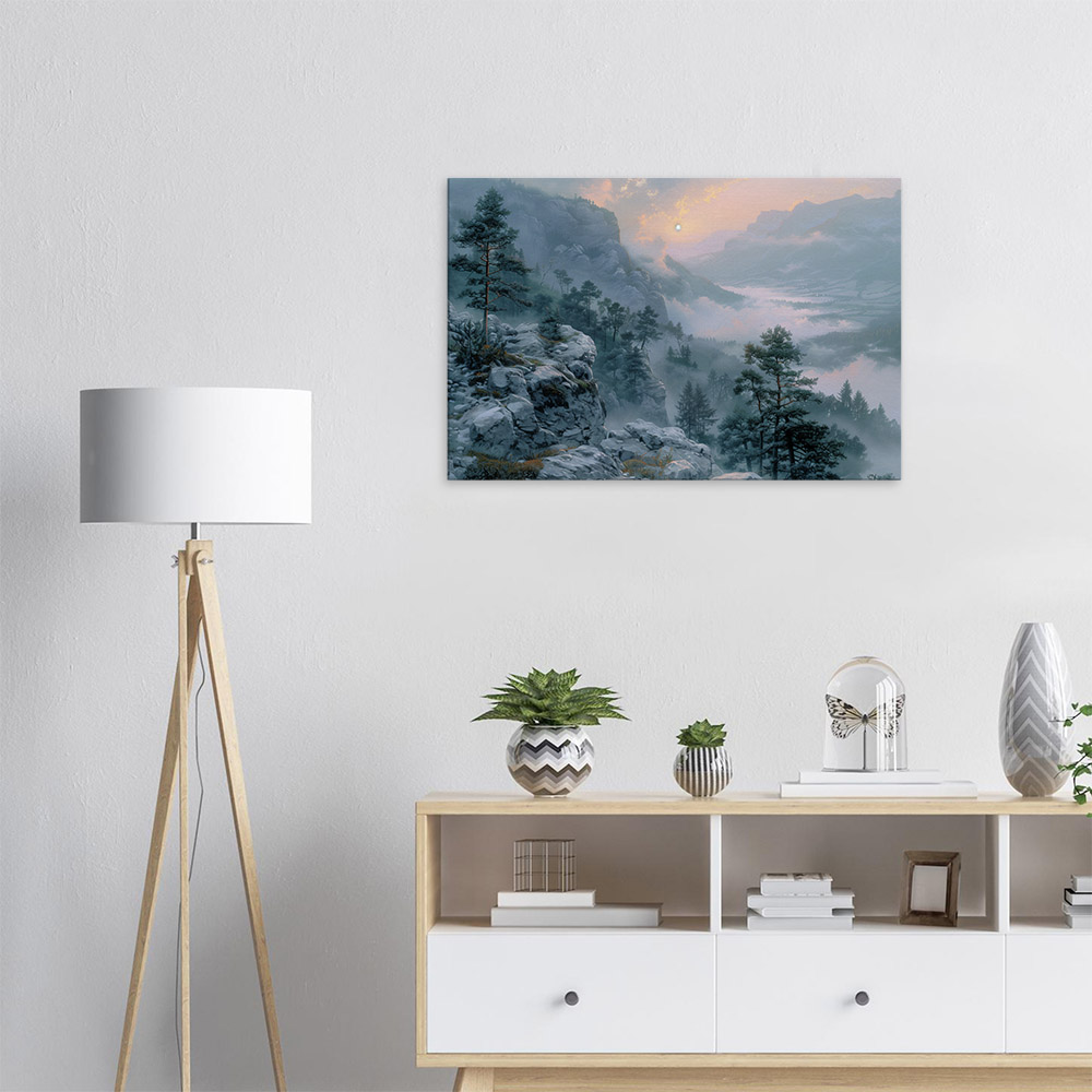 Morning Mist on the Mountain Peak #5_60x90