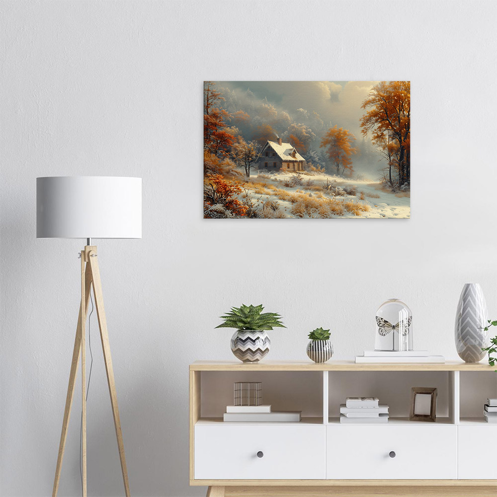 cozy-cabin-in-first-snow-5_60x90 Cozy Cabin in First Snow #5_60x90