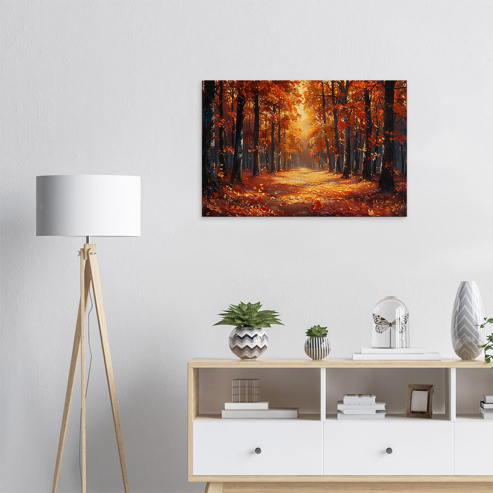 Sunlit Forest in Fall #5_60x90