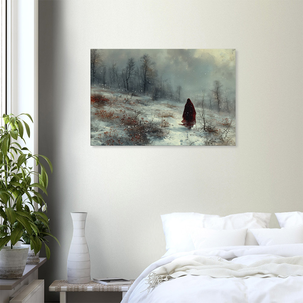 The Red Cloak Solitude in Winter #6_60x90