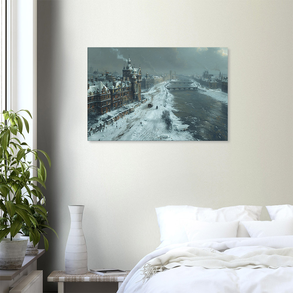 Winter's Embrace: A Historic City's Calm #6_60x90