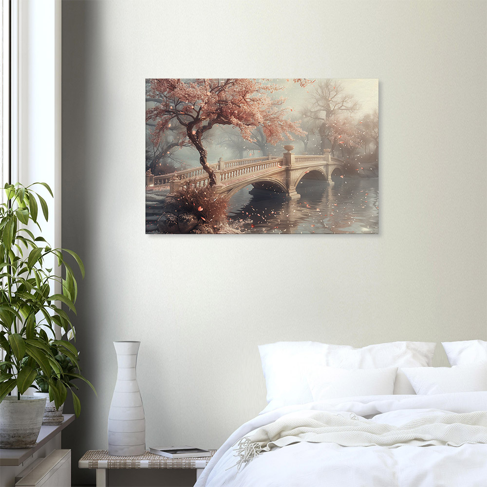 Charm of Spring at Blossoming Bridge #6_60x90