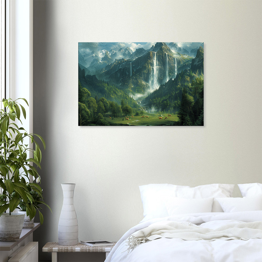 Deer in Mountain Meadow #6_60x90