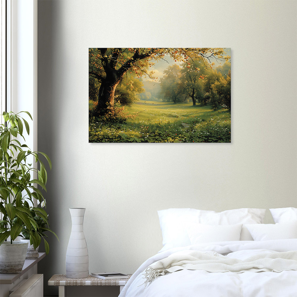 Sunlit Meadow with Apple Tree #6_60x90