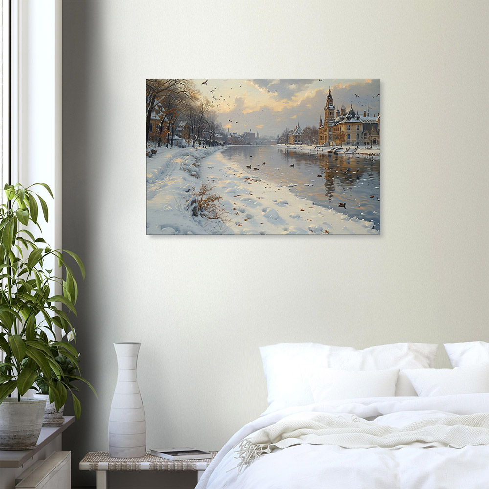 snowy-riverbank-and-historic-city-6_60x90 Snowy Riverbank and Historic City #6_60x90