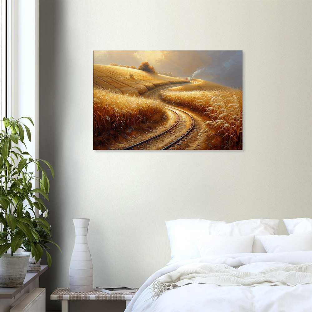 Golden Wheat and Winding Tracks #6_60x90
