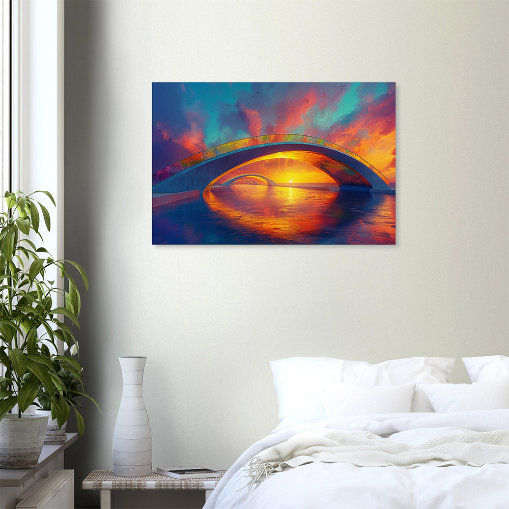 rainbow-colored-sunset-over-the-bridge-6_60x90 Rainbow-Colored Sunset Over the Bridge #6_60x90