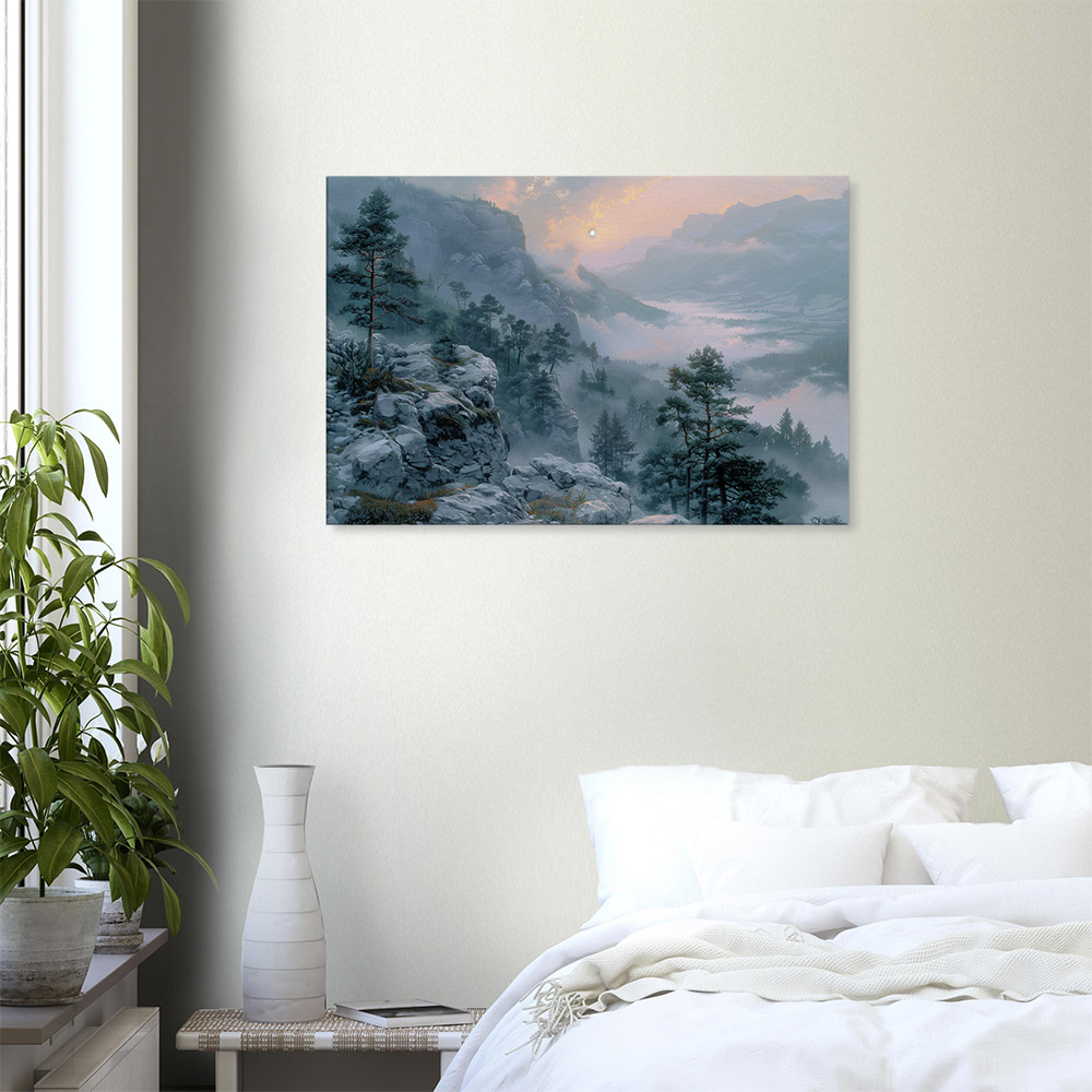 Morning Mist on the Mountain Peak #6_60x90