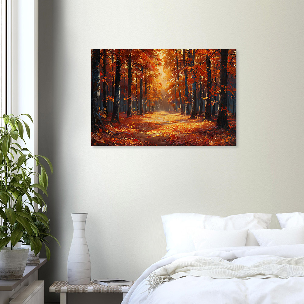 Sunlit Forest in Fall #6_60x90