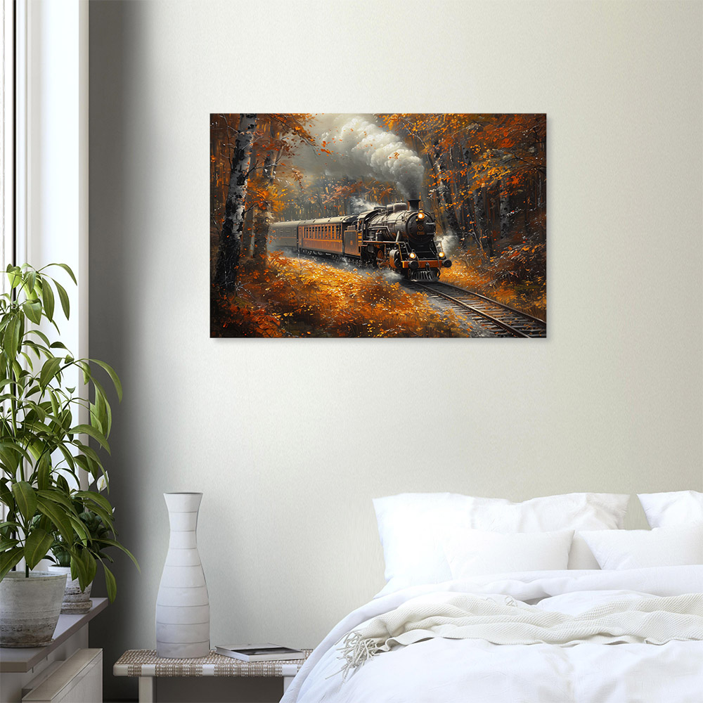 Steam Locomotive in Fall #6_60x90