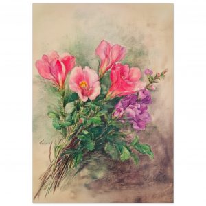 Freesia and Parma Violet - Poster