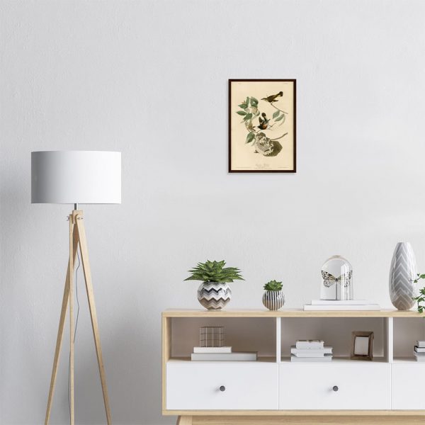 John James Audubon - American Redstart - -framed-art-dark-wood-1