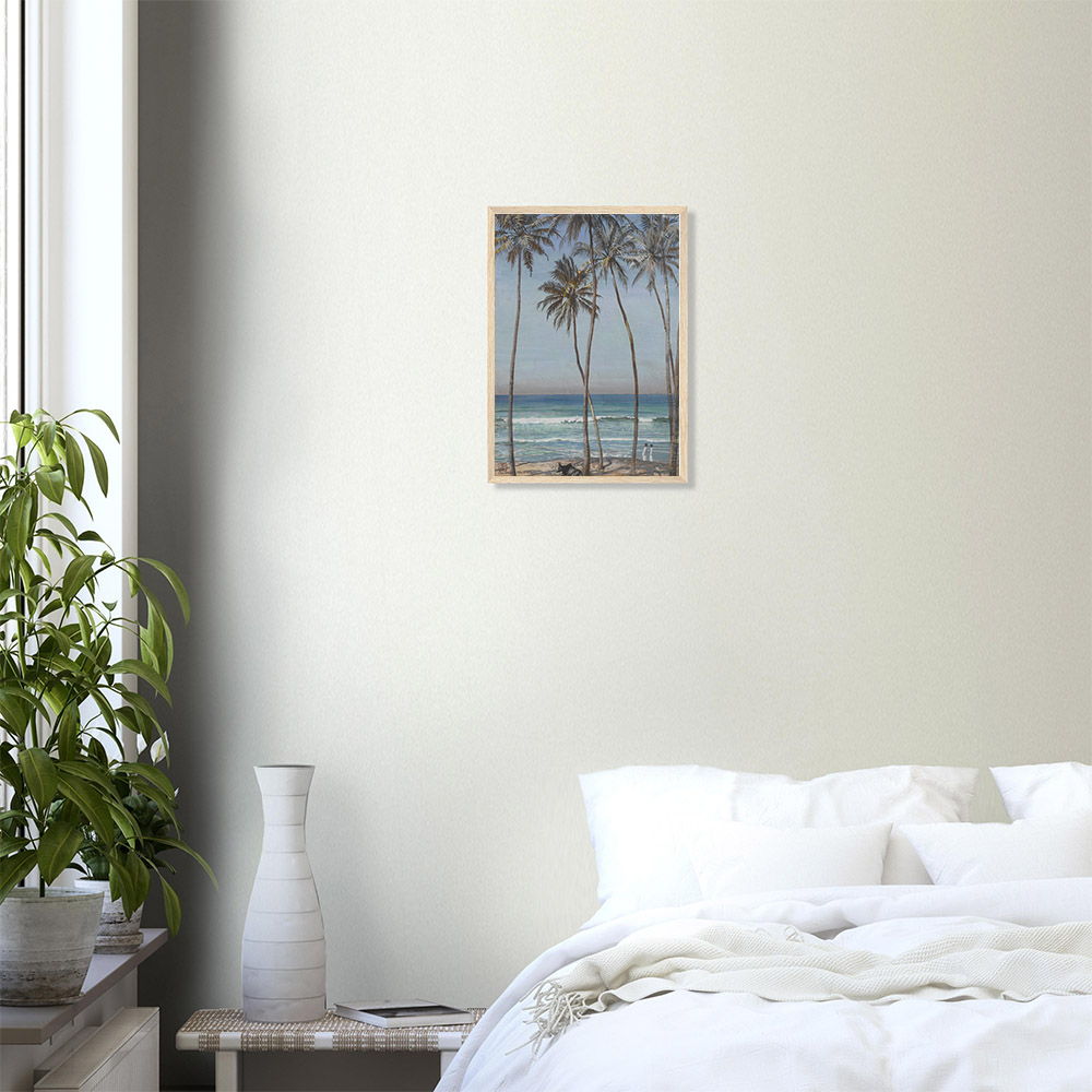 Under the palms - Walter Crane - -framed-art-wood-0