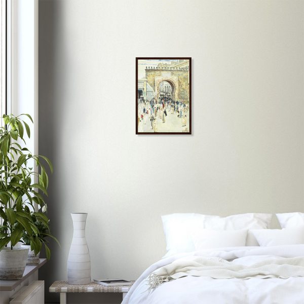 Walter Crane - Porte de France Tunis - -framed-art-dark-wood-0