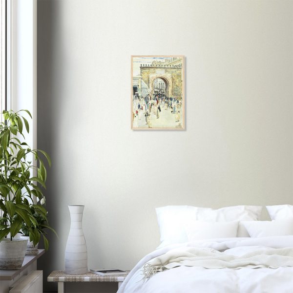 Walter Crane - Porte de France Tunis - -framed-art-wood-0
