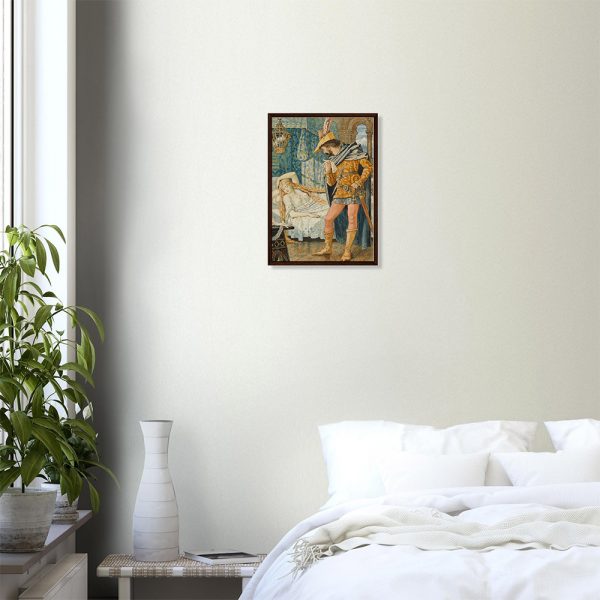 Walter Crane - The Sleeping Beauty - -framed-art-dark-wood-0