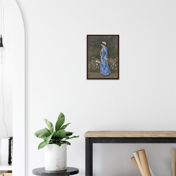 Walter Crane - Woman in a Kimono - -framed-art-dark-wood-2