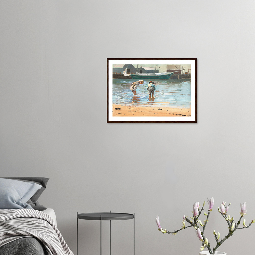 winslow-homer-boys-wading-framed-wall-art-dark-wood-0 Winslow Homer - Boys Wading - -framed-wall-art-dark-wood-0